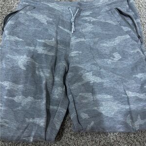 Athleta Gray Athletic Shorts with Camouflage Design